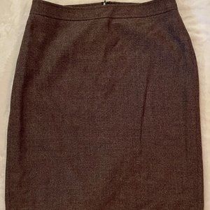 Ann Taylor Loft Plum Tweed Lined Skirt Size 8 - New with Tags